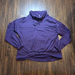 Fabletics Purple Cowl Neck Sweatshirt